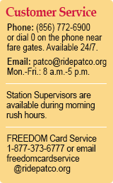 PATCO Customer Service